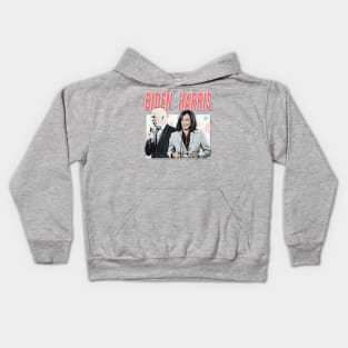 Joe Biden And Kamala Harris / Retro Style Fan Design Kids Hoodie